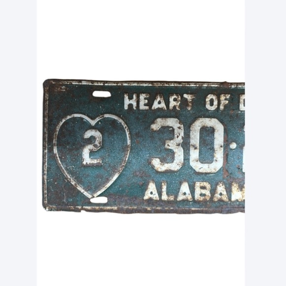 Vintage 1955 Alabama License Plate – Heart of Dixie – Rustic Décor - Picture 2 of 4